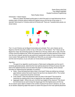 Parallel Functional Programming Tetris Position Solver Introduction