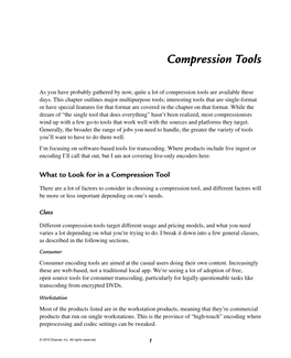 Compression Tools