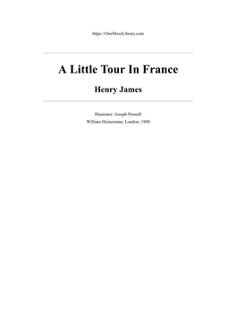 A Little Tour of France