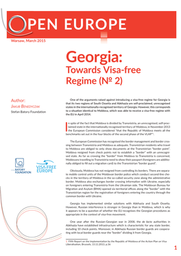 Towards Visa-Free Regime – Georgia