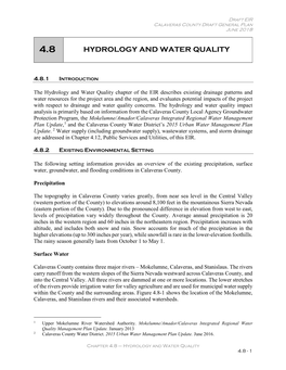 Hydrology and Water Quality