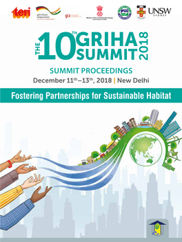 SUMMIT PROCEEDINGS December 11Th–13Th, 2018 | New Delhi Fostering Partnerships for Sustainable Habitat