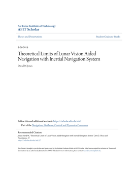 Theoretical Limits of Lunar Vision Aided Navigation with Inertial Navigation System David W