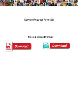 Service Request Form Sbi