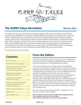 The SCBWI Tokyo Newsletter Contents from the Editors