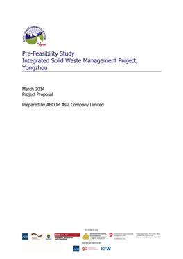 Pre-Feasibility Study Integrated Solid Waste Management Project, Yongzhou