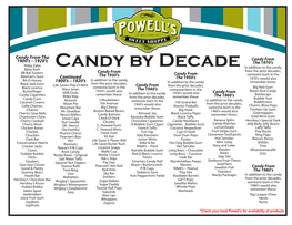 Candy by Decade
