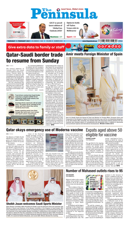 Qatar-Saudi Border Trade to Resume from Sunday