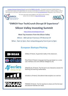 Silicon Valley Investing Summit