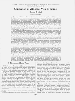 Oxidation of Aldoses with Bromine! Horace S