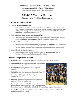 2014-15 Achievements Report