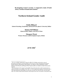 Northern Ireland Gender Audit. June