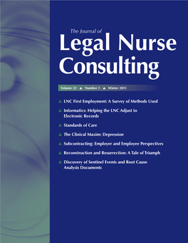 Legal Nurse Consulting