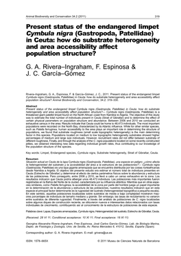 Present Status of the Endangered Limpet Cymbula Nigra (Gastropoda