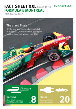 Fact Sheet XXL Formula E Montreal July 29/30, 2017