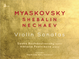 MYASKOVSKY • SHEBALIN • NECHAEV Violin Sonatas