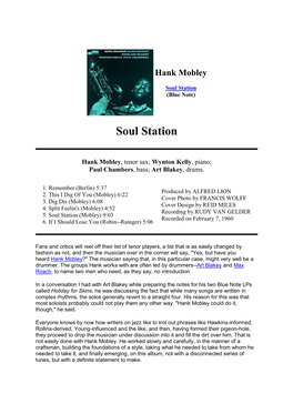 Soul Station (Blue Note)