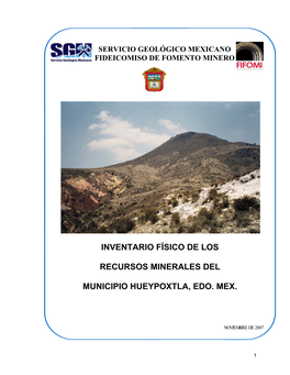Inventario Físico De Los Recursos Minerales Del