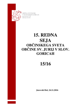 15. Redna Seja 15/16