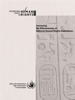 Assessing the Effectiveness of National Human Rights Institutions