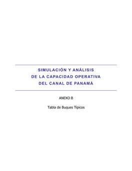 Simulación Y Análisis De La Capacidad Operativa Del Canal De Panamá