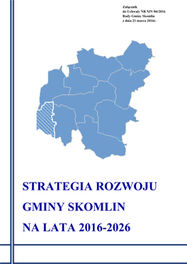 Strategia Rozwoju Gminy Skomlin Na Lata 2016-2026