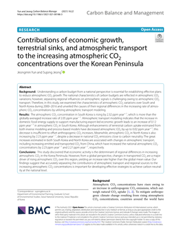 Contributions of Economic Growth, Terrestrial Sinks, and Atmospheric