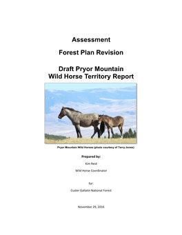 Pryor Mountain Wild Horse Territory Report