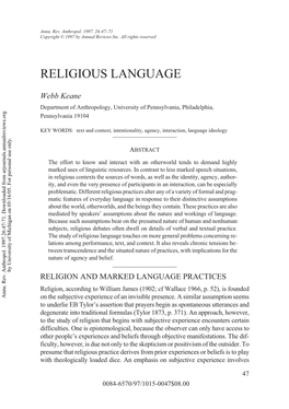 Religious Language