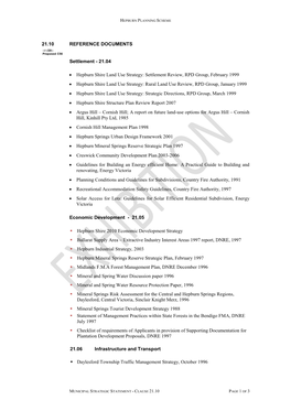 21.04 • Hepburn Shire Land Use Strategy