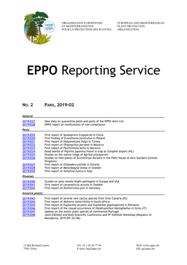 EPPO Reporting Service