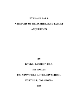Eyes and Ears: a History of Field Artillery Target