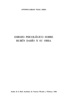 ESBOZO PSICOLOGICO SOBRE RUBEN Darlo Y SU OBRA