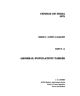 General Population Tables, Part II-A, Series-8