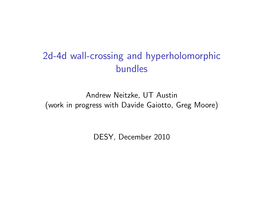 2D-4D Wall-Crossing and Hyperholomorphic Bundles