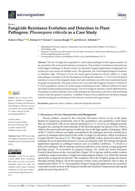 Fungicide Resistance Evolution and Detection in Plant Pathogens: Plasmopara Viticola As a Case Study