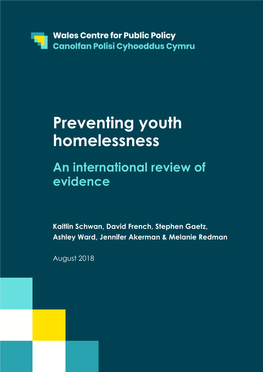 Preventing Youth Homelessness