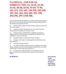 National and Local Forests Nos. 12, 14-18, 21-29, 31-36, 38