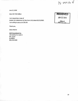 FOIA Request & Response