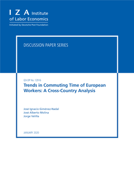Trends in Commuting Time of European Workers: a Cross-Country Analysis