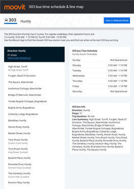 303 Bus Time Schedule & Line Route