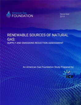 Renewable Sources of Natural Gas: Supply and Emissions Reduction Assessment