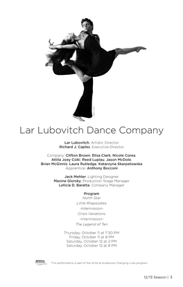 Lar Lubovitch Dance Company