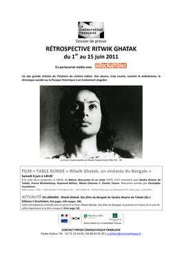 Dossier De Presse Ghatak