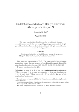 Lindelöf Spaces Which Are Menger