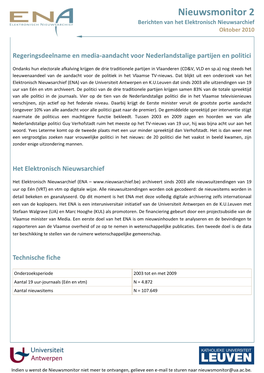 Nieuwsmonitor 2 Berichten Van Het Elektronisch Nieuwsarchief Oktober 2010