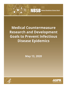 Medical Countermeasure Research and Development Goals to Prevent Infectious Disease Epidemics