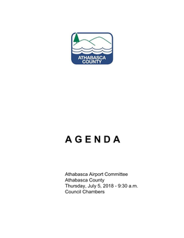 Athabasca Airport Committee Athabasca County Thursday, July 5, 2018 - 9:30 A.M