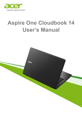 Aspire One Cloudbook 14 User's Manual