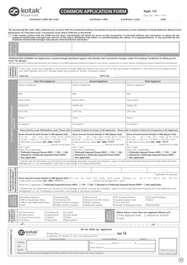 COMMON APPLICATION FORM Appl